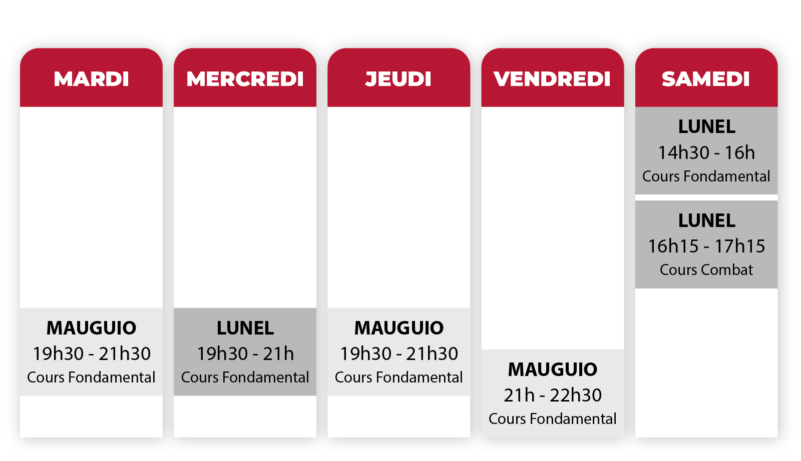 horaires