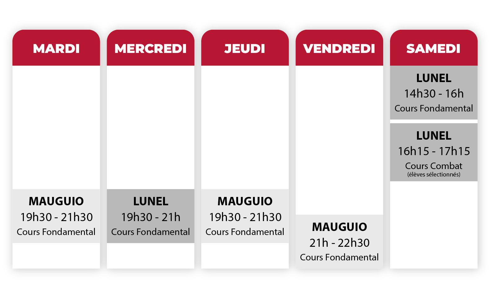 horaires